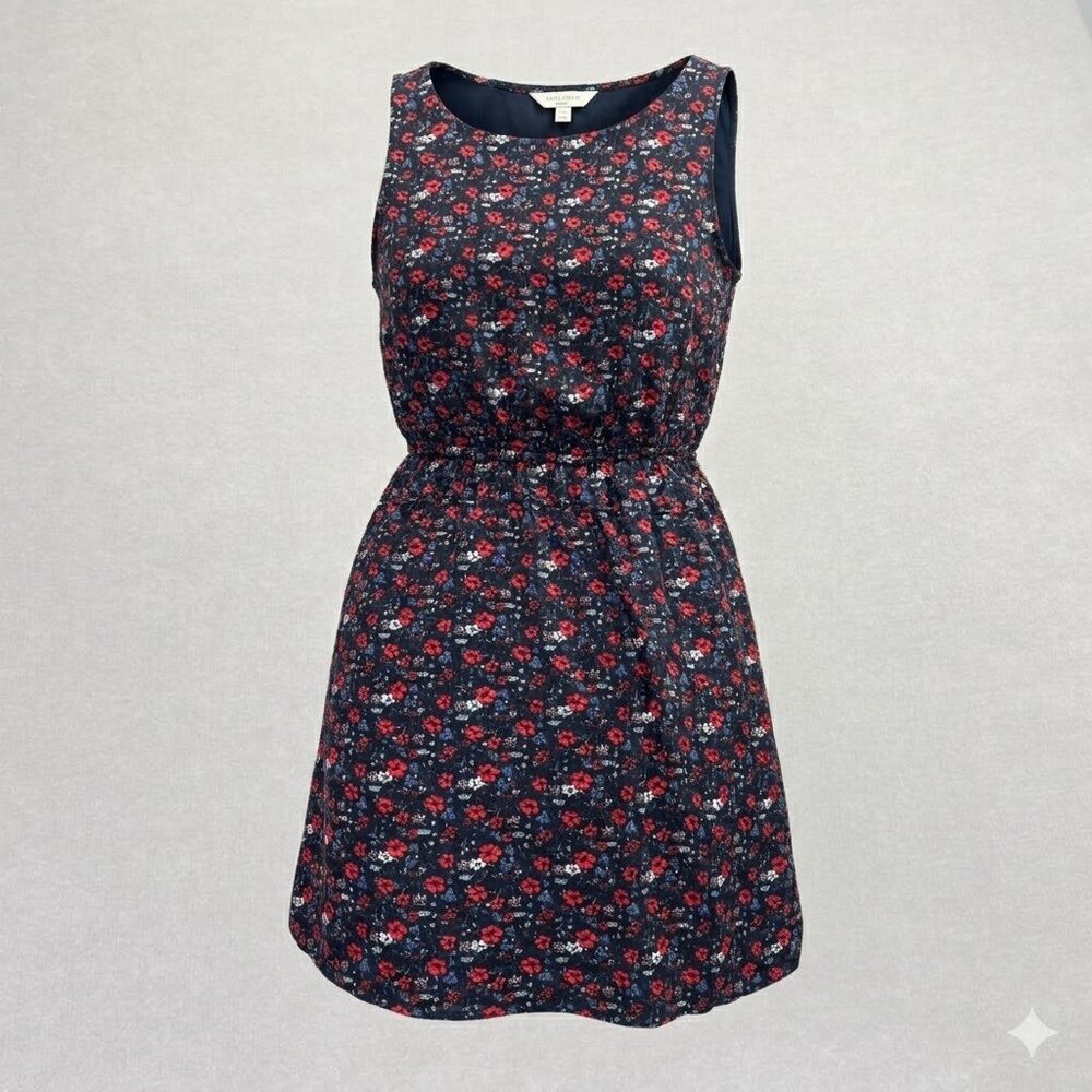 Tom Tailor Denim Floral Sleeveless Skater Mini Dress - Size Small